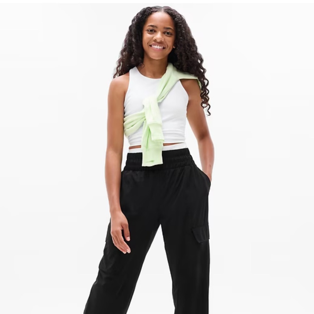 Athleta girl run free navy blue cargo Joggers size 12 L